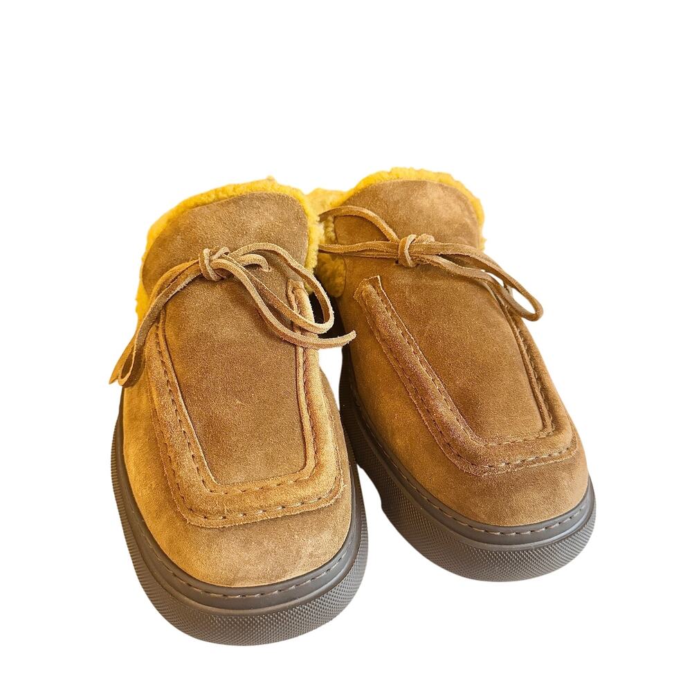 Burberry *NEW*  Stony Suede & Shearling Wood Mules - Picture 7 of 7